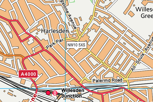 NW10 5XS map - OS VectorMap District (Ordnance Survey) NW10 5XS map - OS VectorMap District (Ordnance Survey)