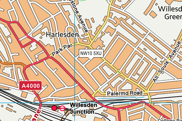NW10 5XU map - OS VectorMap District (Ordnance Survey) NW10 5XU map - OS VectorMap District (Ordnance Survey)