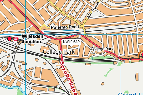NW10 6AP map - OS VectorMap District (Ordnance Survey) NW10 6AP map - OS VectorMap District (Ordnance Survey)