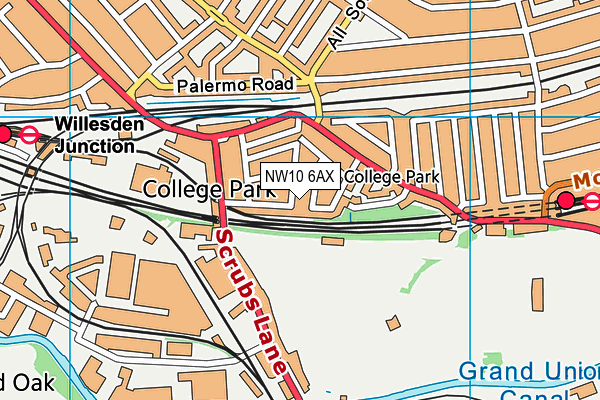 NW10 6AX map - OS VectorMap District (Ordnance Survey) NW10 6AX map - OS VectorMap District (Ordnance Survey)