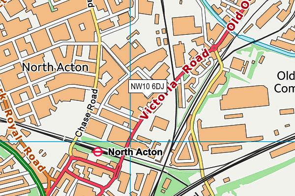NW10 6DJ map - OS VectorMap District (Ordnance Survey)