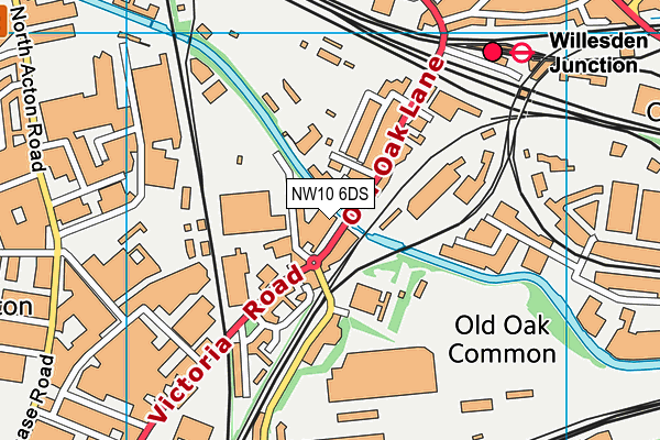 NW10 6DS map - OS VectorMap District (Ordnance Survey) NW10 6DS map - OS VectorMap District (Ordnance Survey)