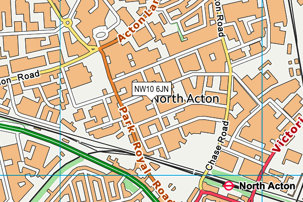 NW10 6JN map - OS VectorMap District (Ordnance Survey)