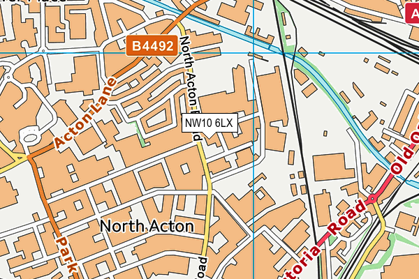 NW10 6LX map - OS VectorMap District (Ordnance Survey) NW10 6LX map - OS VectorMap District (Ordnance Survey)