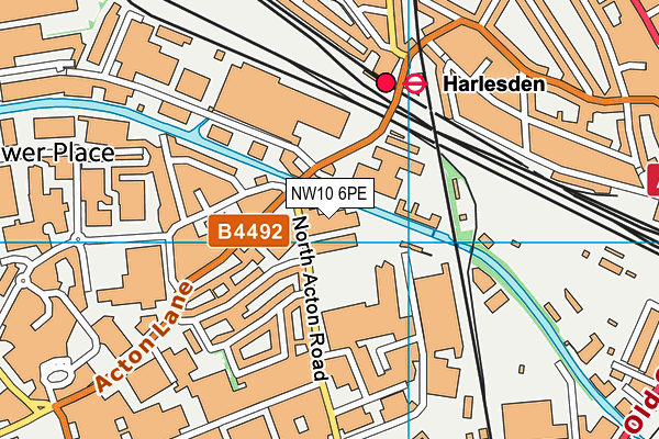 NW10 6PE map - OS VectorMap District (Ordnance Survey) NW10 6PE map - OS VectorMap District (Ordnance Survey)