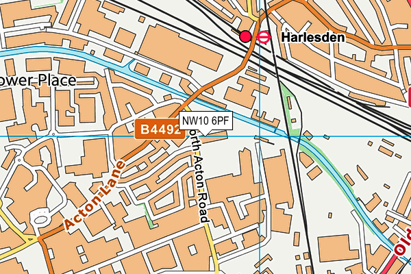 NW10 6PF map - OS VectorMap District (Ordnance Survey)