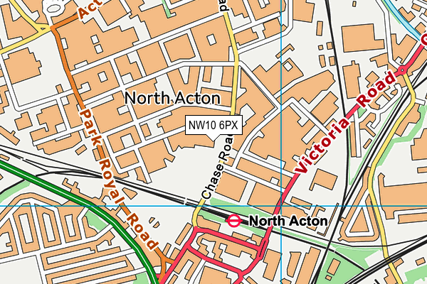 NW10 6PX map - OS VectorMap District (Ordnance Survey) NW10 6PX map - OS VectorMap District (Ordnance Survey)