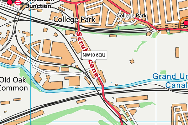 NW10 6QU map - OS VectorMap District (Ordnance Survey)