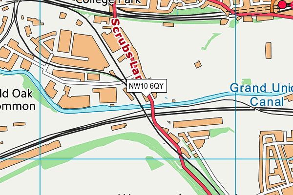 NW10 6QY map - OS VectorMap District (Ordnance Survey)