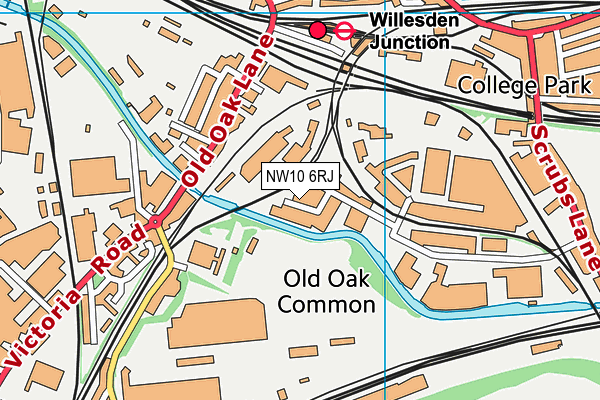 NW10 6RJ map - OS VectorMap District (Ordnance Survey) NW10 6RJ map - OS VectorMap District (Ordnance Survey)