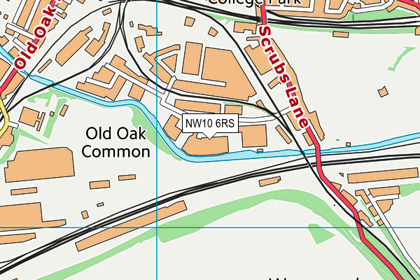 NW10 6RS map - OS VectorMap District (Ordnance Survey)