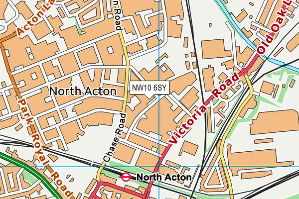 NW10 6SY map - OS VectorMap District (Ordnance Survey)