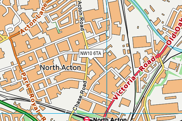 NW10 6TA map - OS VectorMap District (Ordnance Survey) NW10 6TA map - OS VectorMap District (Ordnance Survey)