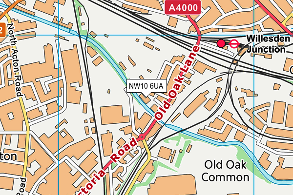 NW10 6UA map - OS VectorMap District (Ordnance Survey)