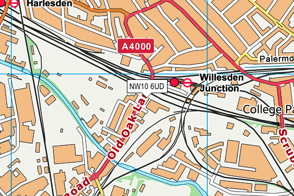 NW10 6UD map - OS VectorMap District (Ordnance Survey) NW10 6UD map - OS VectorMap District (Ordnance Survey)