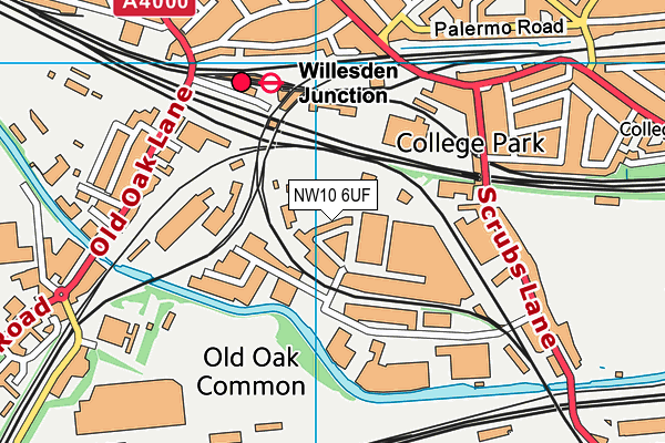 NW10 6UF map - OS VectorMap District (Ordnance Survey)