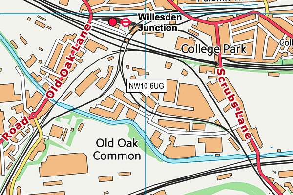 NW10 6UG map - OS VectorMap District (Ordnance Survey) NW10 6UG map - OS VectorMap District (Ordnance Survey)