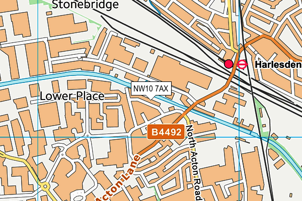 NW10 7AX map - OS VectorMap District (Ordnance Survey) NW10 7AX map - OS VectorMap District (Ordnance Survey)