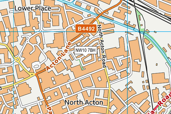 NW10 7BH map - OS VectorMap District (Ordnance Survey) NW10 7BH map - OS VectorMap District (Ordnance Survey)
