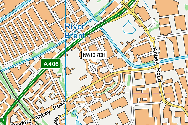 NW10 7DH map - OS VectorMap District (Ordnance Survey) NW10 7DH map - OS VectorMap District (Ordnance Survey)