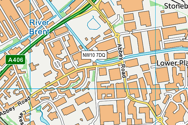 NW10 7DQ map - OS VectorMap District (Ordnance Survey)