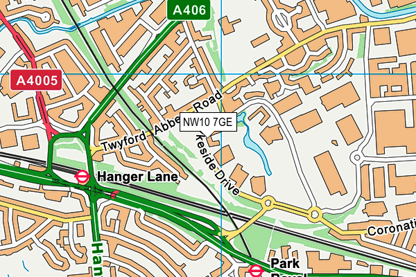 NW10 7GE map - OS VectorMap District (Ordnance Survey) NW10 7GE map - OS VectorMap District (Ordnance Survey)