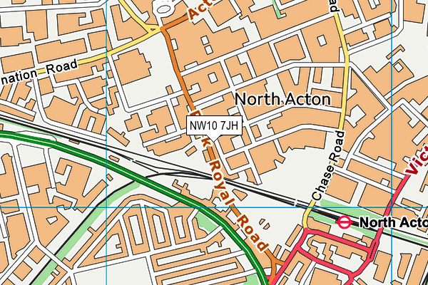 NW10 7JH map - OS VectorMap District (Ordnance Survey) NW10 7JH map - OS VectorMap District (Ordnance Survey)