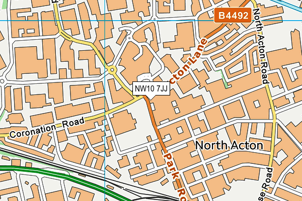 NW10 7JJ map - OS VectorMap District (Ordnance Survey) NW10 7JJ map - OS VectorMap District (Ordnance Survey)