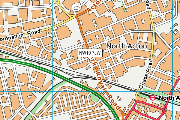 NW10 7JW map - OS VectorMap District (Ordnance Survey) NW10 7JW map - OS VectorMap District (Ordnance Survey)