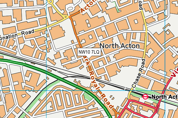 NW10 7LQ map - OS VectorMap District (Ordnance Survey) NW10 7LQ map - OS VectorMap District (Ordnance Survey)