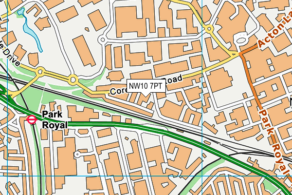 NW10 7PT map - OS VectorMap District (Ordnance Survey) NW10 7PT map - OS VectorMap District (Ordnance Survey)