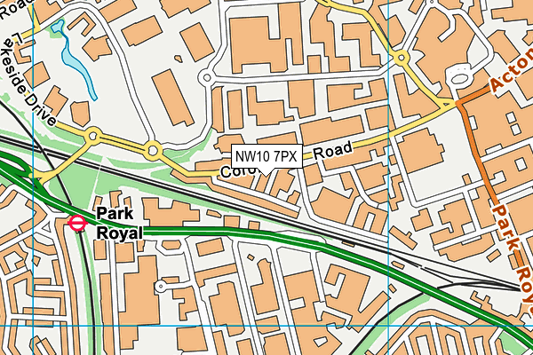 NW10 7PX map - OS VectorMap District (Ordnance Survey) NW10 7PX map - OS VectorMap District (Ordnance Survey)