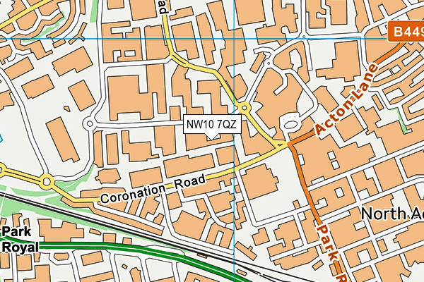NW10 7QZ map - OS VectorMap District (Ordnance Survey) NW10 7QZ map - OS VectorMap District (Ordnance Survey)