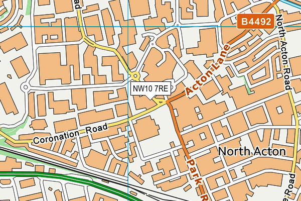 NW10 7RE map - OS VectorMap District (Ordnance Survey) NW10 7RE map - OS VectorMap District (Ordnance Survey)