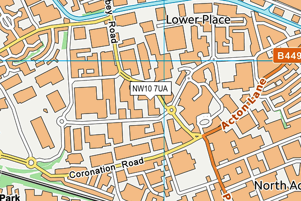 NW10 7UA map - OS VectorMap District (Ordnance Survey) NW10 7UA map - OS VectorMap District (Ordnance Survey)