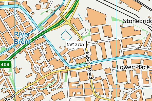 NW10 7UY map - OS VectorMap District (Ordnance Survey)