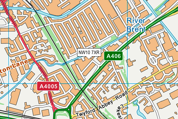 NW10 7XR map - OS VectorMap District (Ordnance Survey)