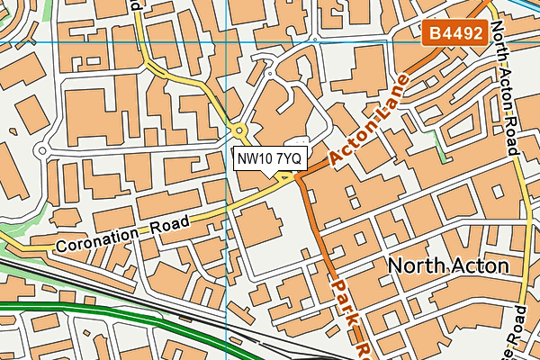 NW10 7YQ map - OS VectorMap District (Ordnance Survey) NW10 7YQ map - OS VectorMap District (Ordnance Survey)