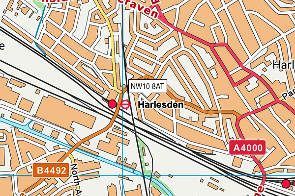 NW10 8AT map - OS VectorMap District (Ordnance Survey) NW10 8AT map - OS VectorMap District (Ordnance Survey)