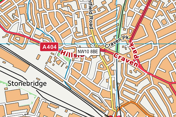 NW10 8BE map - OS VectorMap District (Ordnance Survey) NW10 8BE map - OS VectorMap District (Ordnance Survey)
