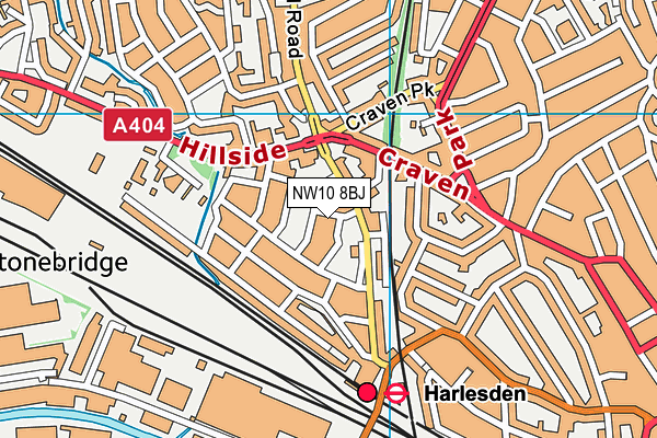 NW10 8BJ map - OS VectorMap District (Ordnance Survey) NW10 8BJ map - OS VectorMap District (Ordnance Survey)