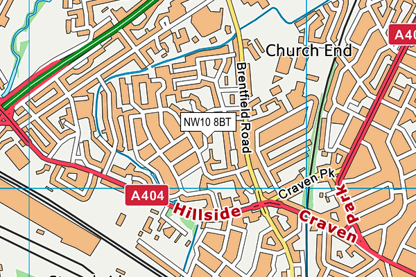 NW10 8BT map - OS VectorMap District (Ordnance Survey) NW10 8BT map - OS VectorMap District (Ordnance Survey)