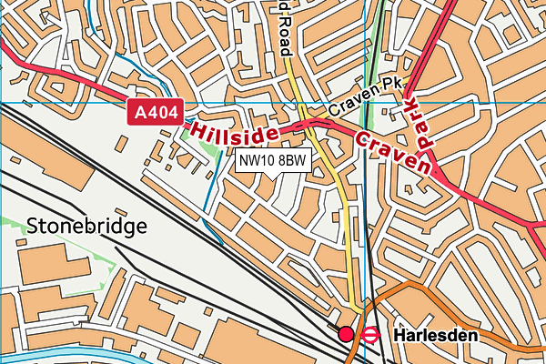 NW10 8BW map - OS VectorMap District (Ordnance Survey) NW10 8BW map - OS VectorMap District (Ordnance Survey)