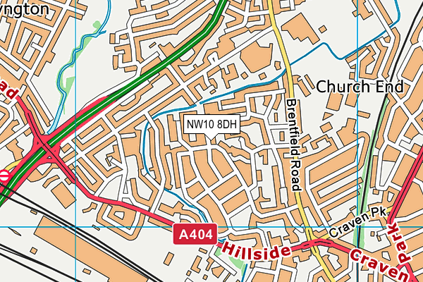 NW10 8DH map - OS VectorMap District (Ordnance Survey) NW10 8DH map - OS VectorMap District (Ordnance Survey)