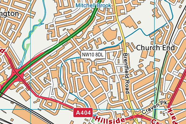 NW10 8DL map - OS VectorMap District (Ordnance Survey) NW10 8DL map - OS VectorMap District (Ordnance Survey)