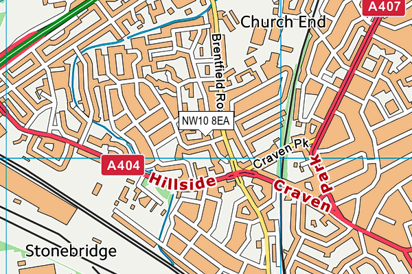 NW10 8EA map - OS VectorMap District (Ordnance Survey) NW10 8EA map - OS VectorMap District (Ordnance Survey)