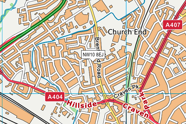 NW10 8EJ map - OS VectorMap District (Ordnance Survey)