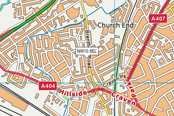 NW10 8EL map - OS VectorMap District (Ordnance Survey) NW10 8EL map - OS VectorMap District (Ordnance Survey)