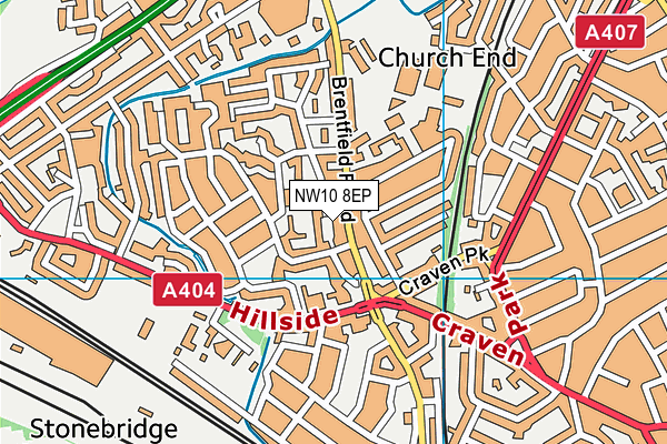NW10 8EP map - OS VectorMap District (Ordnance Survey) NW10 8EP map - OS VectorMap District (Ordnance Survey)