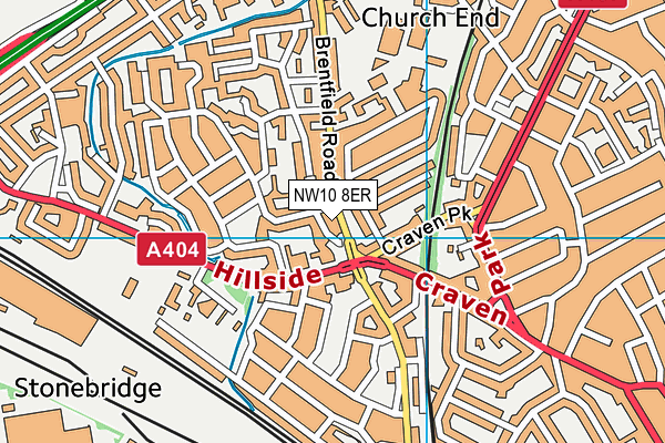 NW10 8ER map - OS VectorMap District (Ordnance Survey) NW10 8ER map - OS VectorMap District (Ordnance Survey)